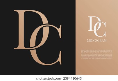 Minimalistische DC-Erstbriefmarke und -logo