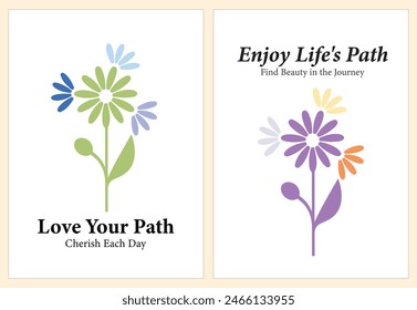 Minimalist Decor Artwork for Walls of homes. Nature Prints for frame design. Botanical Art. Typography