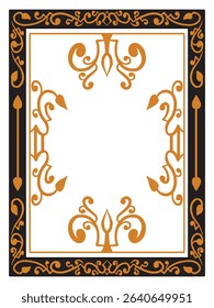 Minimalist Decorative Crisp Ornamental Border Decorative Vector