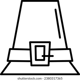 Minimalist decorative hat of a pilgrim