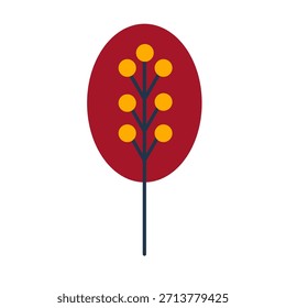 Minimalist Decorative Red Element Isolated Vector Graphic Illustration Design