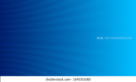 Minimalist Deep Blue Abstract Background 3D Vector. Conceptual Futuristic Technology Wide Light Cyan Wallpaper. Empty Blurred Surface Rendered Illustration. Clear Blank Business Presentation Backdrop