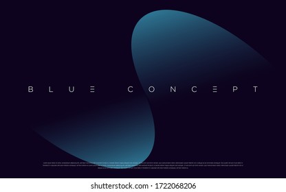 Minimalist deep blue premium abstract background with luxury geometric dark shapes. Exclusive wallpaper design for poster, brochure, presentation, website etc. - Vector EPS