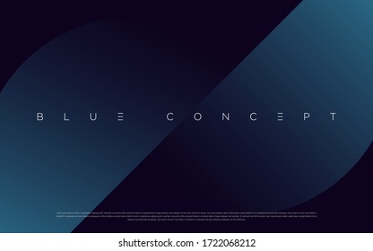 Minimalist deep blue premium abstract background with luxury geometric dark shapes. Exclusive wallpaper design for poster, brochure, presentation, website etc. - Vector EPS - Shutterstock ID 1722068212