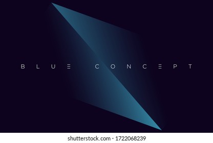 Minimalist deep blue premium abstract background with luxury geometric dark shapes. Exclusive wallpaper design for poster, brochure, presentation, website etc. - Vector EPS