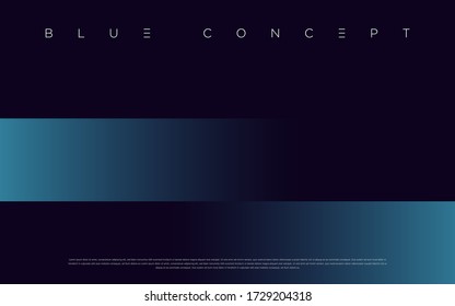 Minimalist deep blue premium abstract background with luxury geometric dark shapes. Exclusive wallpaper design for poster, brochure, presentation, website etc. - Vector EPS