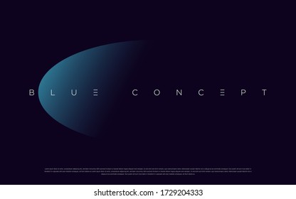 Minimalist deep blue premium abstract background with luxury geometric dark shapes. Exclusive wallpaper design for poster, brochure, presentation, website etc. - Vector EPS