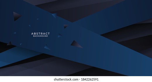 Minimalist deep blue premium abstract background with luxury geometric dark shapes. Exclusive wallpaper design for poster, brochure, presentation, website