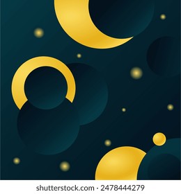 Minimalist deep blue premium abstract background with luxury geometric dark shapes. Exclusive wallpaper design for poster, brochure, presentation, website etc. - Vector EPS