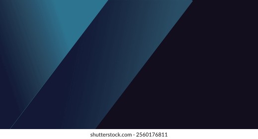 Minimalist deep blue premium abstract background with luxury geometric dark shapes. Exclusive wallpaper design for poster, brochure, presentation, website etc. - Vector EPS