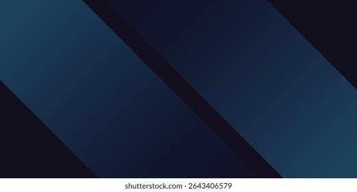 Minimalist deep blue premium abstract background with luxury geometric dark shapes. Exclusive wallpaper design for poster, brochure, presentation, website etc. - Vector EPS