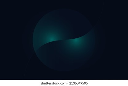 Minimalist deep bluish green premium abstract background with luxury geometric dark shapes. illustration vector 10 eps.