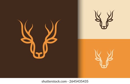 Minimalist Deer Head Logo Design