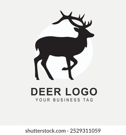 MINIMALIST DEER LOGO. Can be used as a company logo,app icon,vector,tshirt design etc