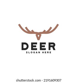 Minimalist Deer Logo Design Vector Illustration Deer Head Logo Business Vector Design Template With Bold, Modern And Simple Styles Isolated On White Background. Reindeer Logo Design Vector Ideas