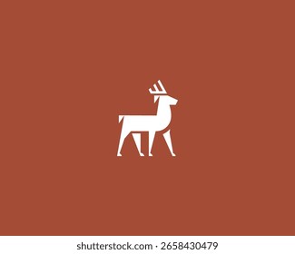 Minimalist Deer Logo Design, Vector Format.