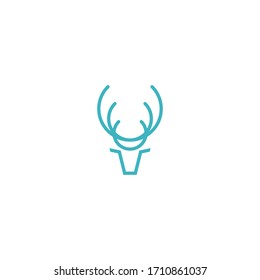 Minimalistische Vektorillustration für Deer-Logo Eps10