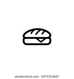 Minimalista Delight Sandwich Diseño de iconos de moda