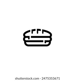 Minimalist Delight Sandwich Icon Design Trendy