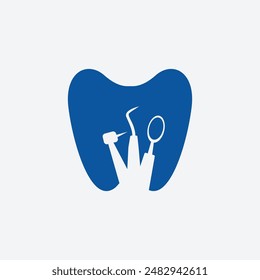 Minimalista Educación Dental Logo Icon Vector