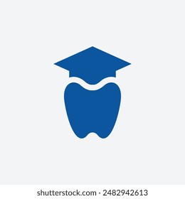 Minimalista Educación Dental Logo Icon Vector