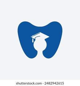 Minimalista Educación Dental Logo Icon Vector