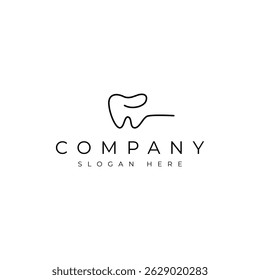 Design de logotipo linear dental minimalista