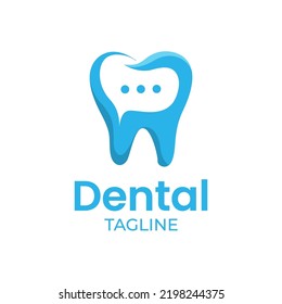 Minimalist Dental Logo with Speech Bubble