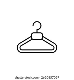 Minimalist depiction of a hanger, clothes organizer concept vector design