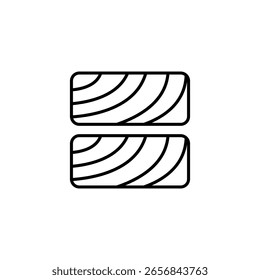 Minimalist Depiction Of Two Rectangular Blocks With Curved Lines