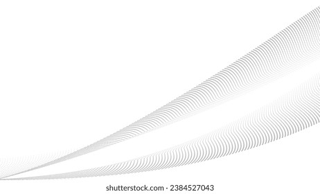 Fondo de diseño minimalista. Curva punteada a través del fondo. Resumen de la tecnología geométrica de fondo. Marco moderno. Transparente. Vector