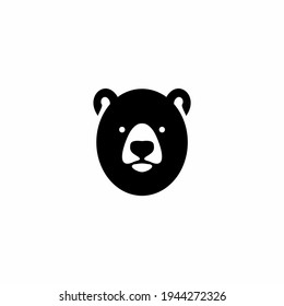 Minimalist design of a bear icon logo. simple and unique.