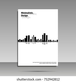 Minimalist design. Black and white. Brochure, cover, banner flyer The concept
