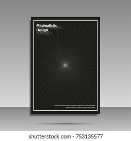 Minimalist design. Black and white. Brochure, cover, banner flyer The concept
