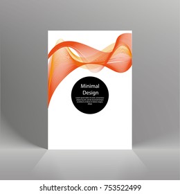 Minimalist design. Black and white. Brochure, cover, banner, flyer. The concept.