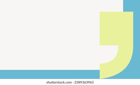 Minimalist design with blue and yellow geometric shapes. Blue and yellow elements create a modern look. Simple blue and yellow layout with geometric style. Frame vector with copy space.