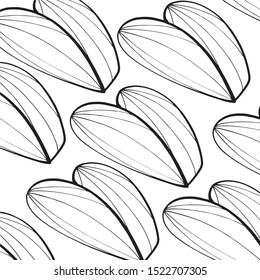 Minimalist design of cactus. Black and white illustration. Monochrome background art of plants.