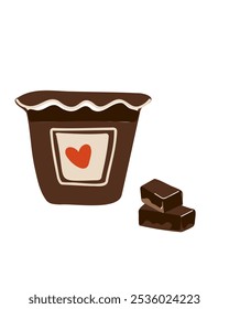 Minimalist design of a chocolate box