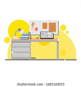 minimalist design clean learning desk