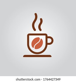 minimalist design coffee logo vector