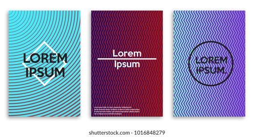 Minimalist design covers for brochures. Vector illustration.