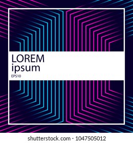Minimalist design, creative concept, modern abstract background with gradient stripes and geometric element. Vector-stock illustration