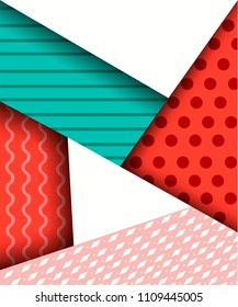 Minimalist design, creative concept, modern abstract background Geometric element. Vector illustration. Colorful lines and circles.