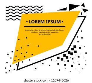 Minimalist design, creative concept, modern abstract background Geometric element. Vector illustration. Colorful lines and circles.