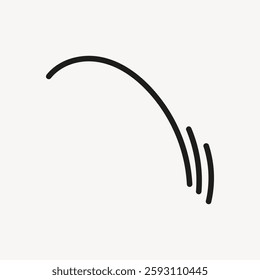 Minimalist design with curved lines. Simple, abstract lines create a modern, minimalist look. Curved lines add a touch of elegance and simplicity. Doodle illustration vector.