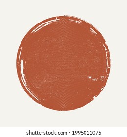 Minimalistisches Design-Element. Grunge strukturierter Kreis. Abstrakte Vektorform.