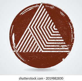 Elemento de diseño minimalista. Grunge círculo texturado. Forma abstracta del vector.