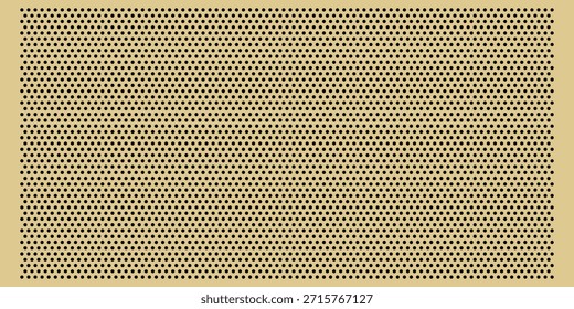 Minimalist design featuring a beige background with evenly spaced black dots, creating a pegboard like pattern. Ideal for use in presentations, web design, or modern vector artistic layouts.