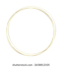 A minimalist design featuring a circular golden frame, perfect for branding, logos, and social media.  The vector graphic is easily scalable and editable. Ideal for adding a touch of elegance to your 