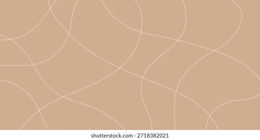 Um design minimalista com linhas delicadas e de cor clara que se curvam graciosamente e se cruzam em um plano de fundo bege convidativo, criando uma sensação de calma e fluidez.